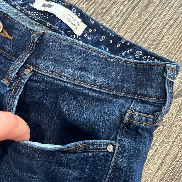 Levi's Womens 525 Straight Leg Perfect Waist Jeans Denim Medium Wash Blue Size 4 - Picture 2 of 10